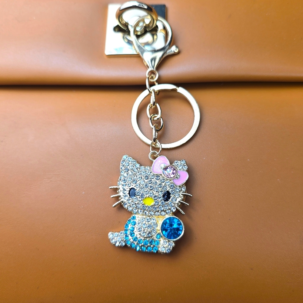 Hello Kitty Bling Bag Charm Keychain‎